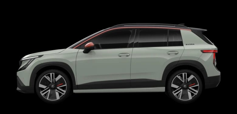 Škoda Epiq First Edition in Timiano-Grün, Seitenansicht