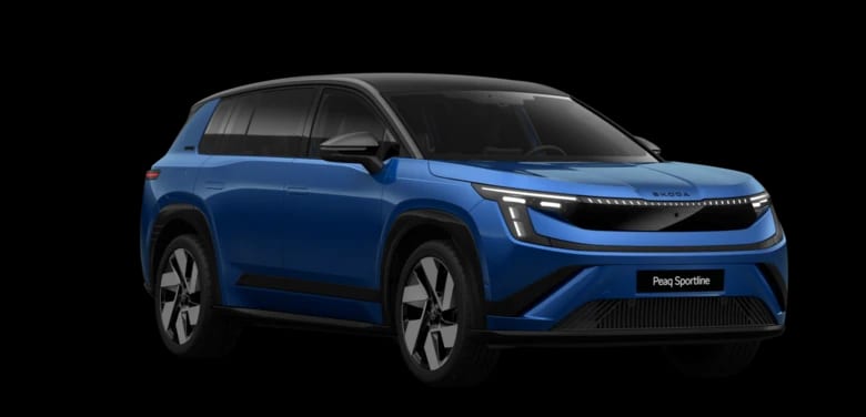Škoda Peaq in Race-Blau Metallic, Frontansicht