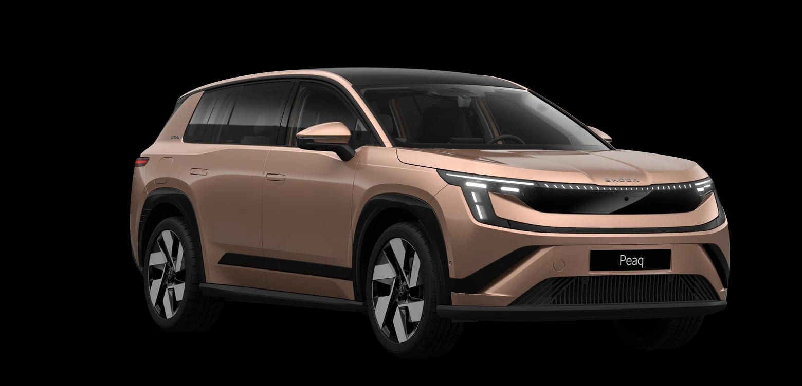 Škoda Peaq in Rosewood-Beige, Dreiviertelansicht