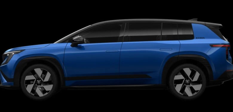 Škoda Peaq in Race-Blau Metallic, Seitenansicht